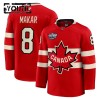 Barn Kanada tröja 4 Nations Face Off 2025 Fanatics Premium Cale Makar Röd